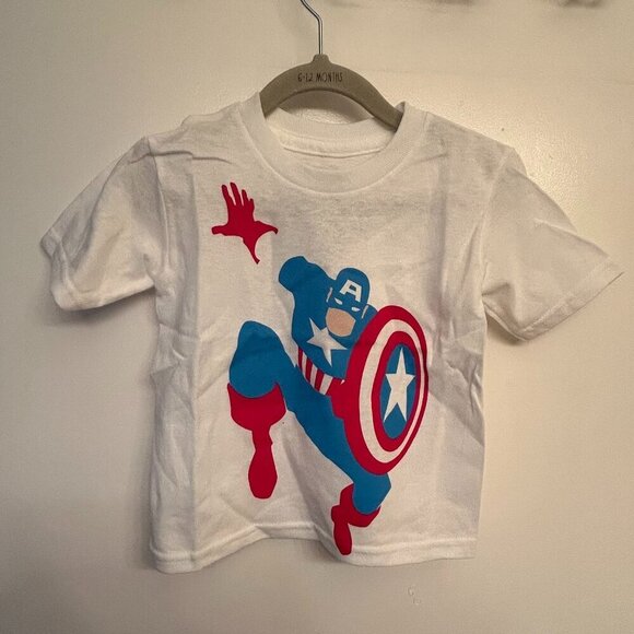 New without tag Boys Marvel Captain America tee shirt Size 2T - Picture 1 of 3